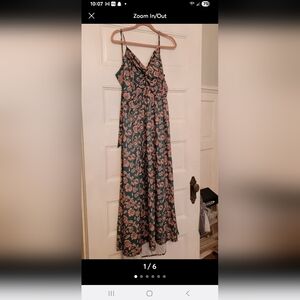 Floral Maxi Dress with Back Out XL